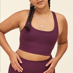 GF Collective, Plum Paloma Racerback Bra, Size L